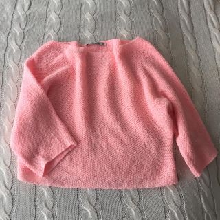 ザラ(ZARA)のZARA 美品 ネオン ピンク サマーニット オフショル ドルマン ザラ(ニット/セーター)