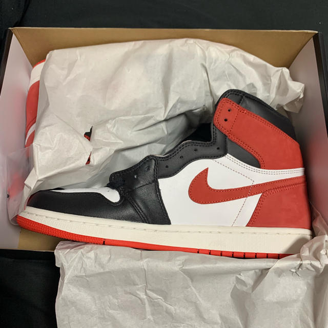 28.5cm jordan1 og track red トラックレッド ツマ黒