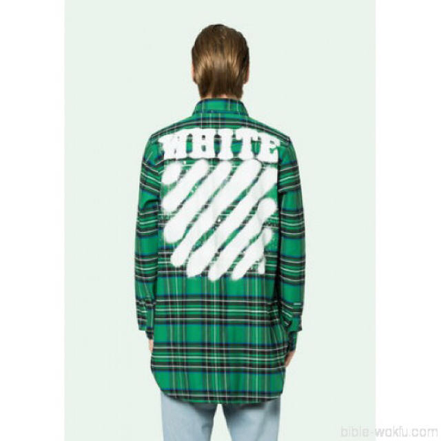 OFF-WHITE spray チェックシャツ