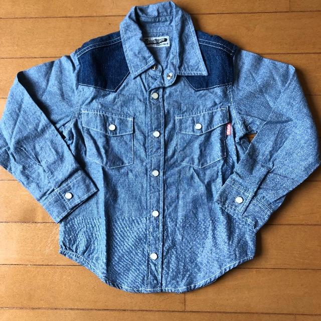 WAMWAM(ワムワム)のワムワム   デニムシャツ 120 未使用 キッズ/ベビー/マタニティのキッズ服男の子用(90cm~)(ジャケット/上着)の商品写真