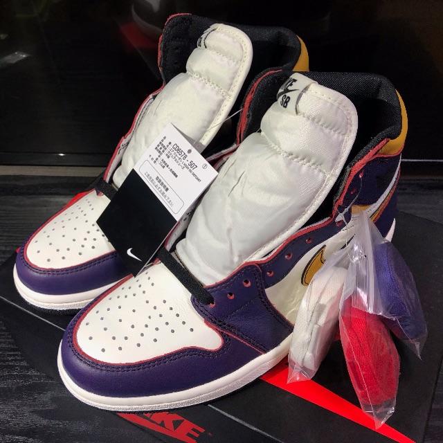 スニーカー NIKE - AIR JORDAN1 LAtoCHICAGO Lakers25cm