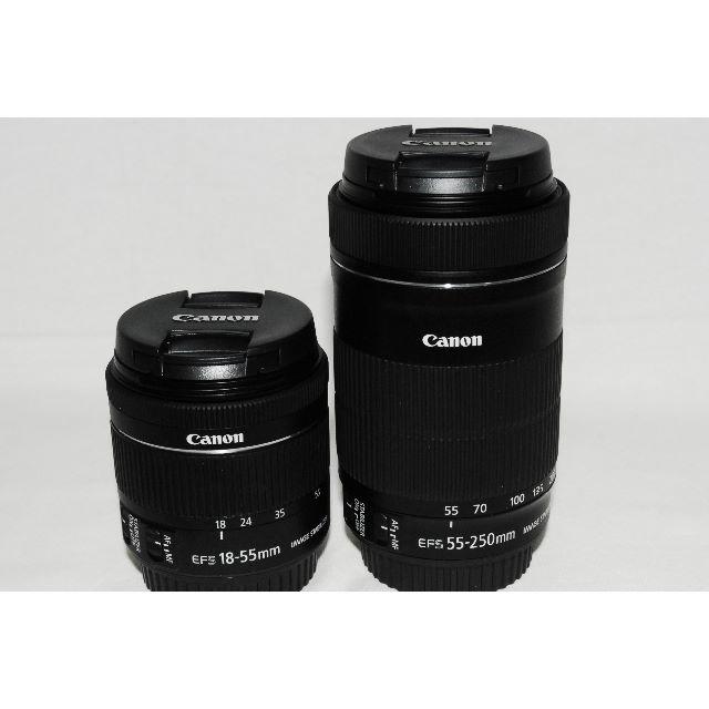 Canon(キヤノン)の2018年8月購入品！ EF 18-55 STM+EF 55-250 STM スマホ/家電/カメラのカメラ(デジタル一眼)の商品写真