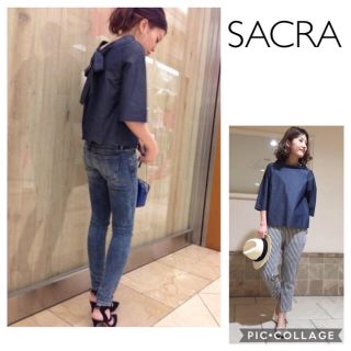 スピックアンドスパン(Spick & Span)のサクラ＊SACRA スピック&スパンノーブル購入 バックリボンブラウス シャツ(シャツ/ブラウス(長袖/七分))