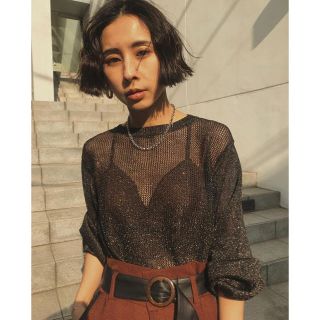 アメリヴィンテージ(Ameri VINTAGE)のAMERI VINTAGE | SPARKLE LAME KNIT(ニット/セーター)