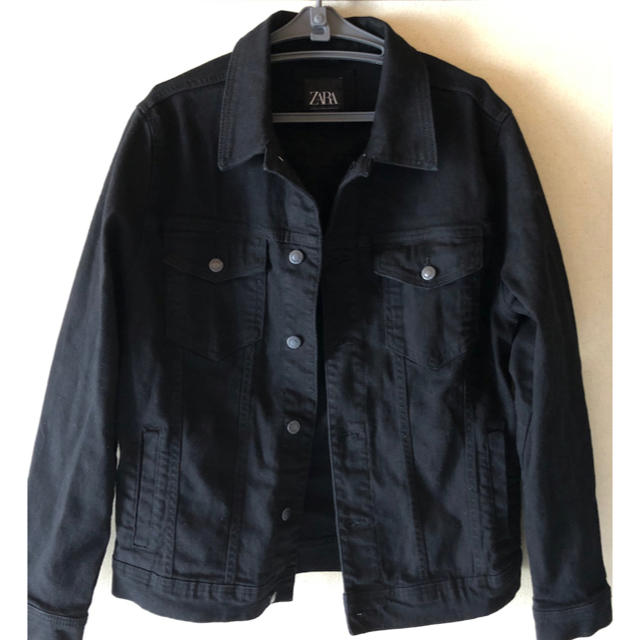 ZARA ブラックデニムジャケット XL | aosacoffee.com