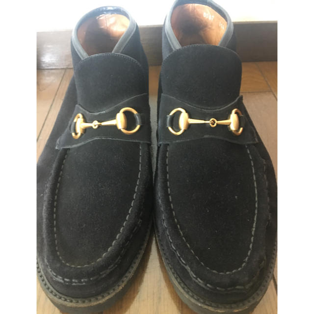 Gucci(グッチ)の送料込 GUCCI ビットローファー ハイカット 黒 43(28cm) メンズの靴/シューズ(スリッポン/モカシン)の商品写真