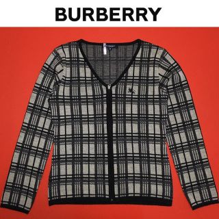 バーバリー(BURBERRY)のBURBERRY LONDON ニット ノーカラージャケット ノバチェック(ノーカラージャケット)