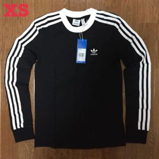 アディダス(adidas)のアディダス オリジナルス 3ストライプス 長袖 Tシャツ 黒 XS(Tシャツ(長袖/七分))