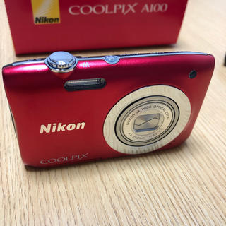 Nikon - 値下げ 美品 デジカメ Nikon COOLPIX A100 赤 レッドの通販 