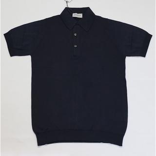 ジョンスメドレー(JOHN SMEDLEY)の新品 ジョンスメドレー ポロシャツ　Lサイズ　NAVY(ポロシャツ)