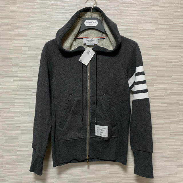 THOM BROWNE - 新品 THOM BROWNE 00 ダークグレー パーカー トムブラウン の通販 by 🆑's shop｜トム