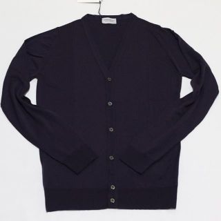 ジョンスメドレー(JOHN SMEDLEY)の新品 　ジョンスメドレー 　カーディガン　Sサイズ　MYSTIC PURPLE(カーディガン)