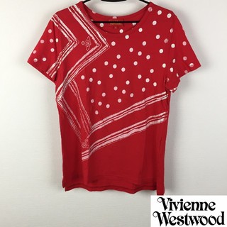 ヴィヴィアンウエストウッド(Vivienne Westwood)の美品 ヴィヴィアンウエストウッドレッドレーベル 半袖Tシャツ レッド サイズ3(Tシャツ(半袖/袖なし))