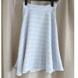 プロポーションボディドレッシング(PROPORTION BODY DRESSING)のライトブルー ボーダー スカート(ひざ丈スカート)