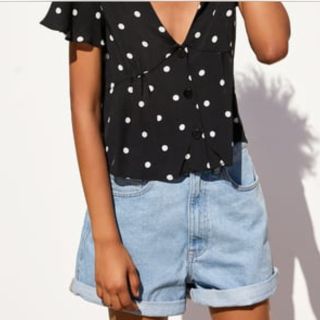 ザラ(ZARA)のZARA ドットカットソー(カットソー(半袖/袖なし))