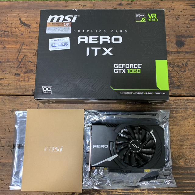 MSI GEFORCE GTX 1060 aero ITX 6G OCPCパーツ