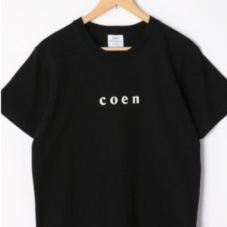 コーエン(coen)の新品タグ付き【 coen 】Tシャツ ブラック  チビロゴ  ブラック(Tシャツ(半袖/袖なし))