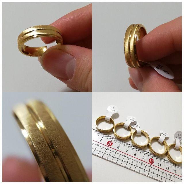 ゴールドラインリング 6ｍｍ幅 単品 メンズのアクセサリー(リング(指輪))の商品写真