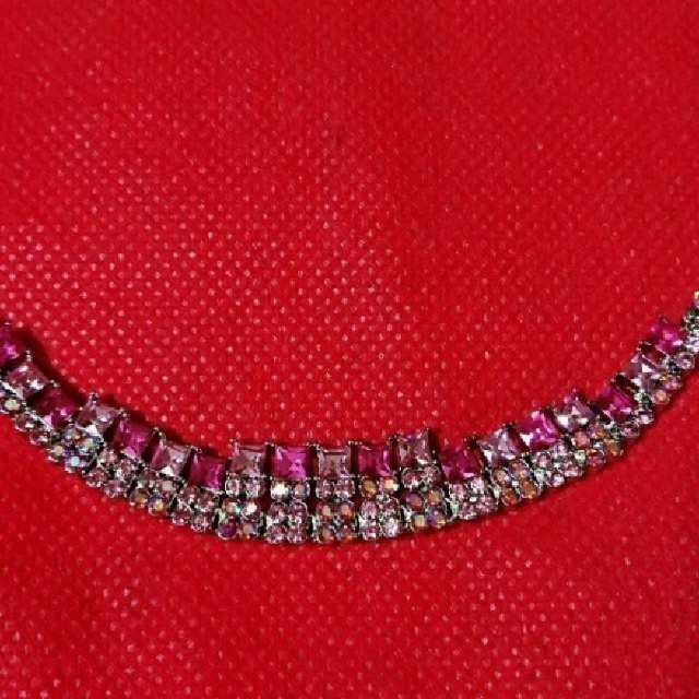 値下交渉OK ネックレス ピンク パーティー 披露宴 ドレス レディースのアクセサリー(ネックレス)の商品写真