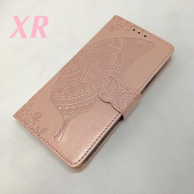 アイフォンXR iPhoneXR手帳型ケース☆PUレザー☆蝶☆送料込☆の通販 by ロゴ's shop｜ラクマ