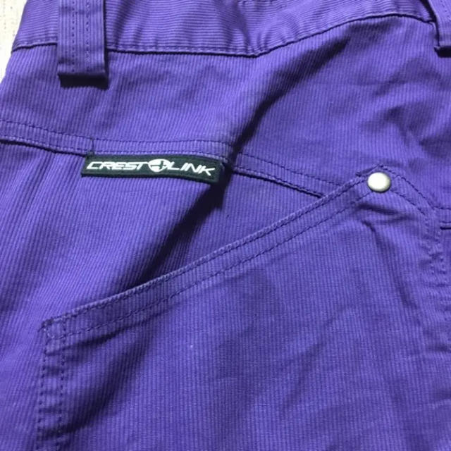 ハーフパンツ クレストライン 紫 短パン 派手 メンズのパンツ(ショートパンツ)の商品写真