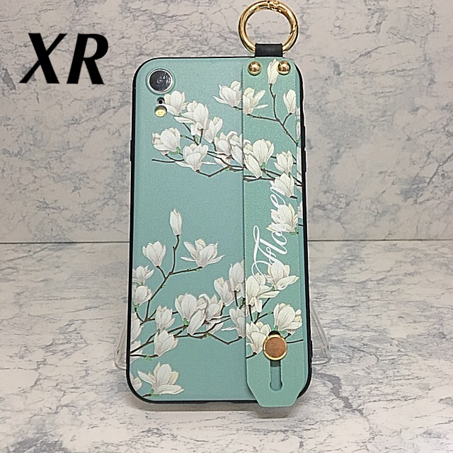 アイフォンXR iPhoneXRケース☆カラビナ付き☆背面ベルト☆送料無料☆木蓮の通販 by ロゴ's shop｜ラクマ