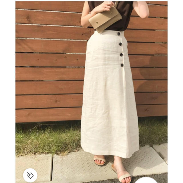 SLOBE IENA(スローブイエナ)のタグつき🏷  スローブイエナ 麻ボタンタイトスカート レディースのスカート(ロングスカート)の商品写真