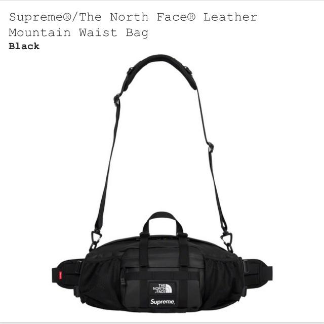 新品 Supreme North Face Leather Waist Bagバッグ