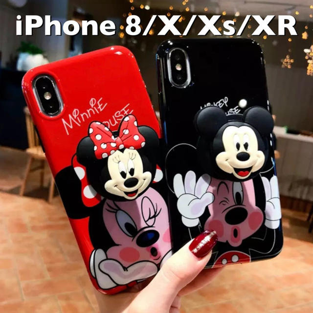 ディズニー ミッキー & ミニー iPhone 8/X/Xs/XR カバーの通販 by bong's shop｜ラクマ