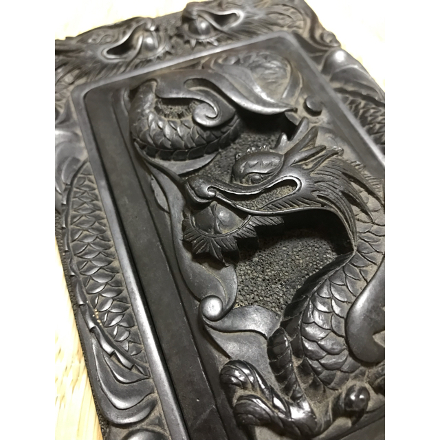 金属製 硯 龍の彫り物 美術品 | fundacaointerartive.org