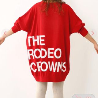 ロデオクラウンズワイドボウル(RODEO CROWNS WIDE BOWL)のRODEO CROWNS ロゴニットワンピ(ニット/セーター)