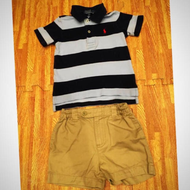 POLO RALPH LAUREN(ポロラルフローレン)のラルフのポロシャツパンツセット80 キッズ/ベビー/マタニティのベビー服(~85cm)(その他)の商品写真