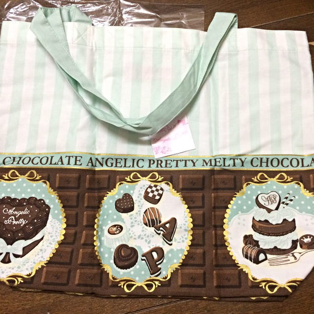 Angelic Pretty(アンジェリックプリティー)のメルティチョコレート☆トート&カチューシャセット レディースのバッグ(トートバッグ)の商品写真