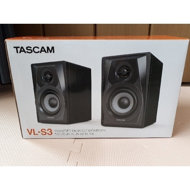 【TASCAM】デスクトップスピーカー(VL-S3)◆オーディオケーブル付き スマホ/家電/カメラのオーディオ機器(スピーカー)の商品写真