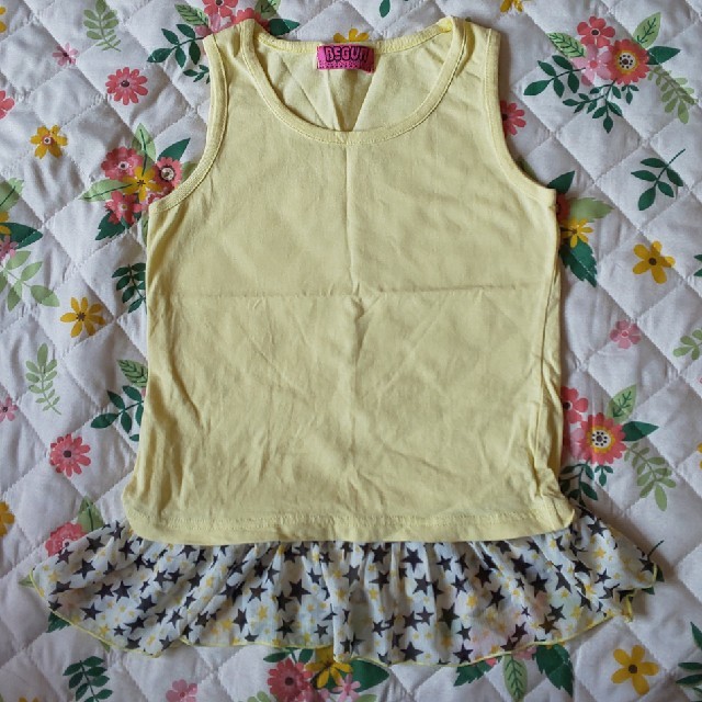 半袖Tシャツとタンクトップセット 130 キッズ/ベビー/マタニティのキッズ服女の子用(90cm~)(Tシャツ/カットソー)の商品写真