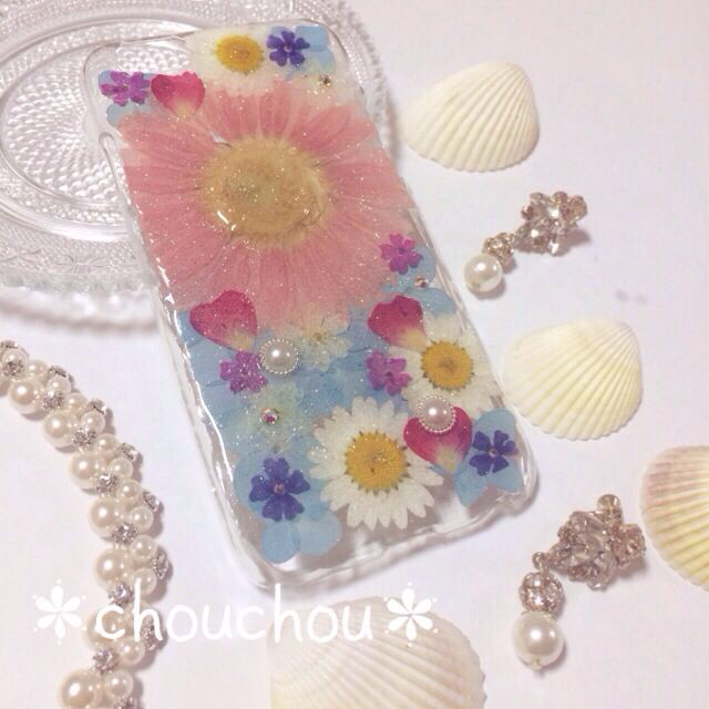 ★オーダーメイド★押し花スマホケース