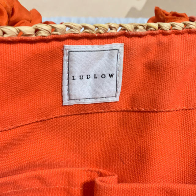 LUDLOW(ラドロー)の[値下げ！]LUDLOW かごバッグ オレンジ グレープハンドル レディースのバッグ(かごバッグ/ストローバッグ)の商品写真