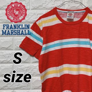 フランクリンアンドマーシャル(FRANKLIN&MARSHALL)のフランクリンマーシャル VARSITY ボーダー マルチカラー Tシャツ Sサイ(Tシャツ/カットソー(半袖/袖なし))