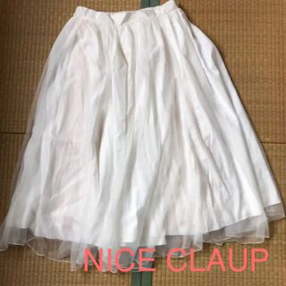 ワンアフターアナザーナイスクラップ(one after another NICE CLAUP)のチュールスカート☆新品未使用☆(ひざ丈スカート)