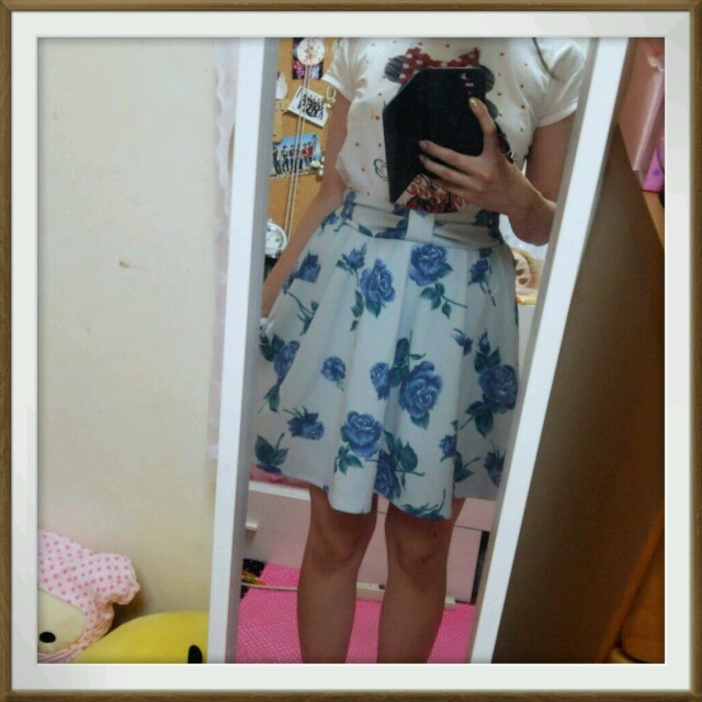 薔薇柄HWスカート レディースのスカート(ミニスカート)の商品写真