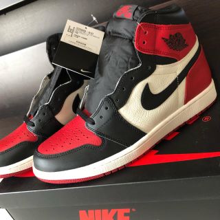 ナイキ(NIKE)のNIlKE AIR JORDAN1 RETRO HIGH OG bred toe(スニーカー)