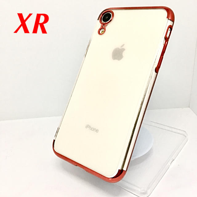 アイフォンXR iPhoneXRクリアケース☆レッド☆送料無料☆父の日の通販 by ロゴ's shop｜ラクマ