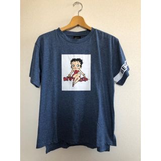 シマムラ(しまむら)のベティブープ BettyBoop Tシャツ インディゴ デニム LL 新品未使用(Tシャツ(半袖/袖なし))