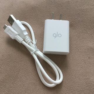 グロー(glo)の美里さま microUSB 充電器 glo付属(バッテリー/充電器)