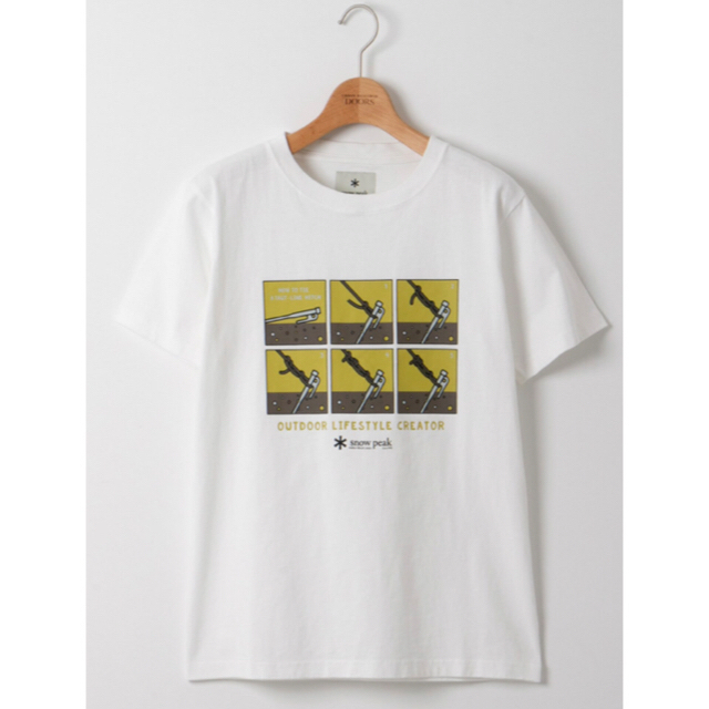 Snow Peak(スノーピーク)のスノーピーク ドアーズ コラボシャツ Ｌ ホワイト メンズのトップス(Tシャツ/カットソー(半袖/袖なし))の商品写真