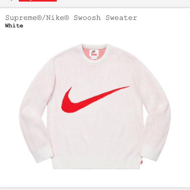 Supreme(シュプリーム)のsupreme nike swoosh sweater メンズのトップス(ニット/セーター)の商品写真