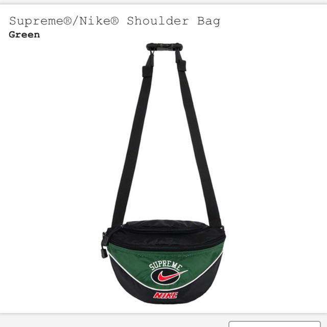 新品 緑 supreme nike Shoulder Bag