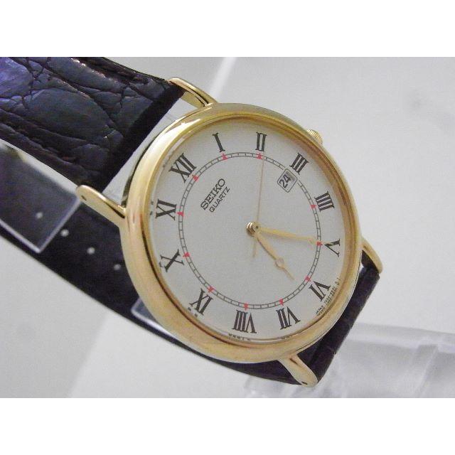 SEIKO ラウンド腕時計 ブレゲ針 デイト 売れ筋ランキング 5周年記念イベントが ローマン ゴールド