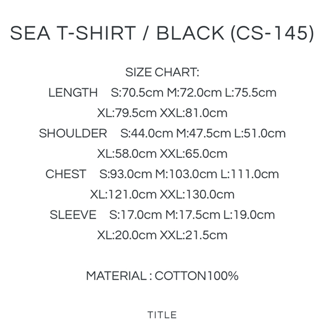 wind&sea  SEA T-SHIRT / BLACK