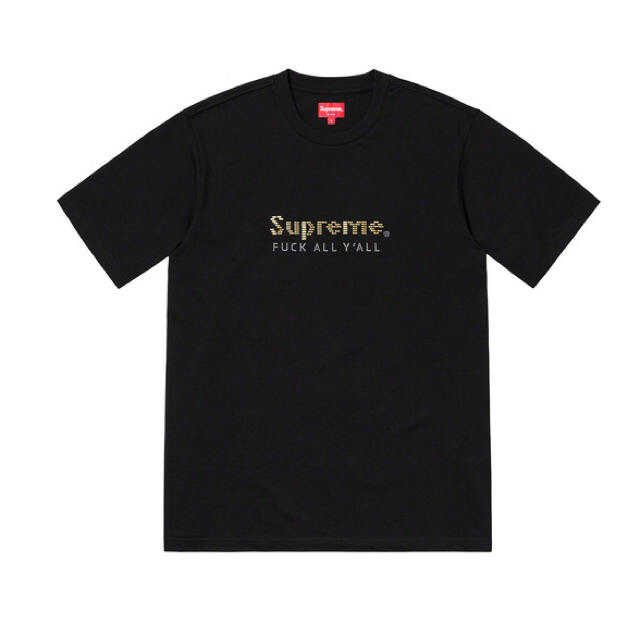 Supreme Gold Bars Tee 黒 LTシャツ/カットソー(半袖/袖なし)